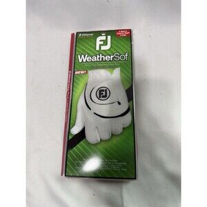 FootJoy WeatherSof Men's Golf Gloves, White - Large